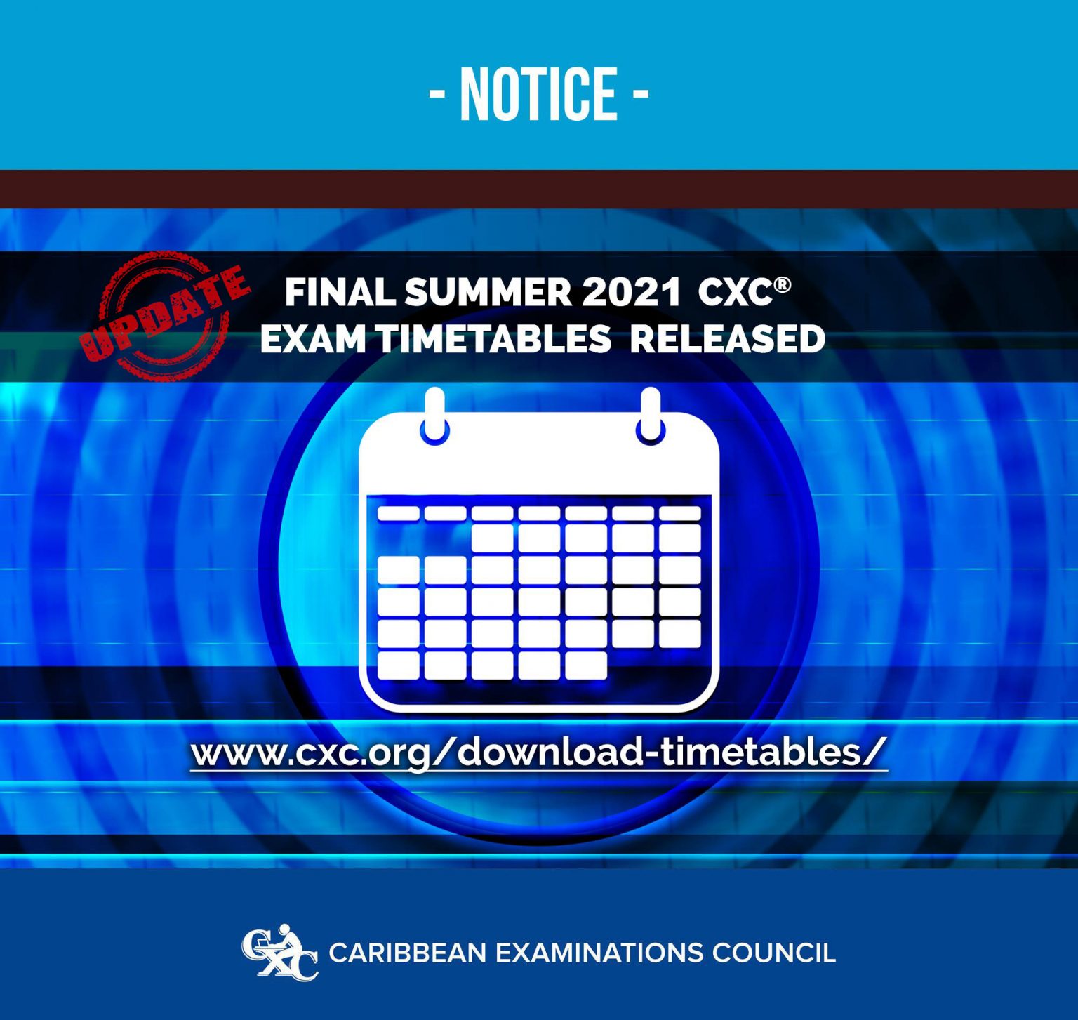 2021 CXC® exam timetables Chinmaya Vidyalaya